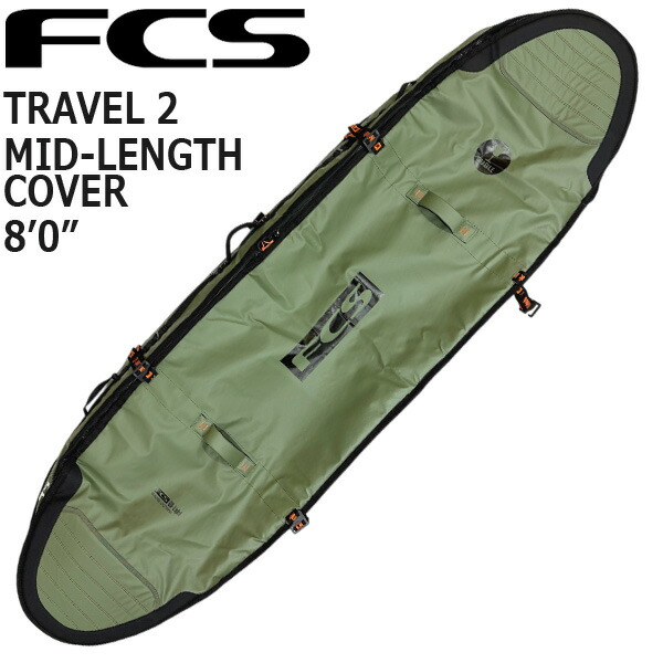 FCS TRAVEL 2 MID-LENGTH COVER 8\u00270 / エフシーエス 周遊2 ゲーム盤押しかぶせる ミッドレングス ゲーム盤入れもの 捉え所の無い入れもの サーフゲーム盤 波乗り