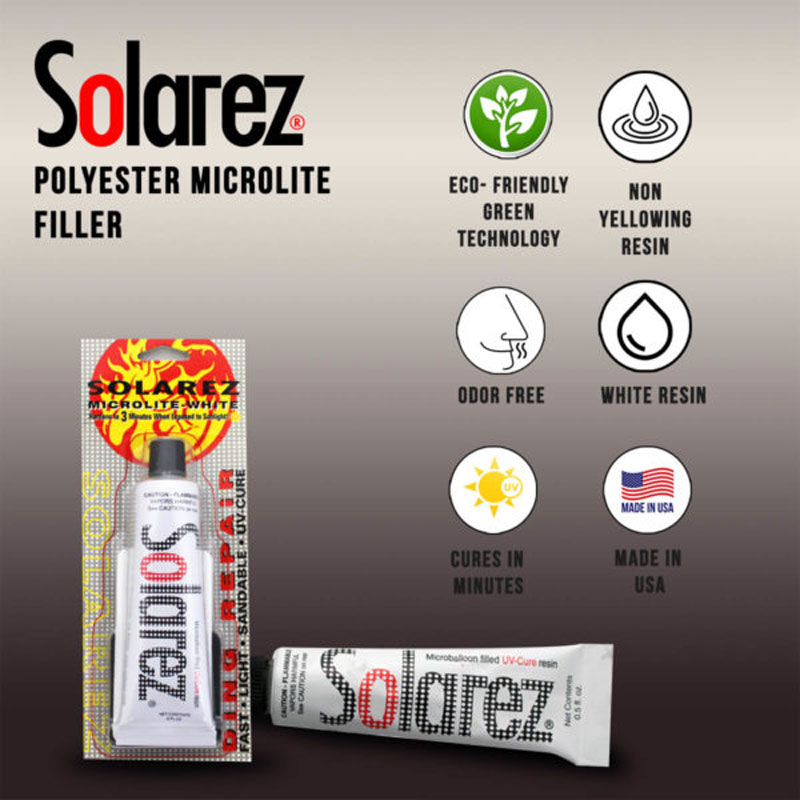 SOLAREZ MICROLITE-WHITE ソーラーレズ 簡単サーフボード修理剤 リペア