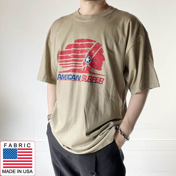 新品 90s～ インディアンヘッド AMERICAN SURFER 半袖Tシャツ XL ベージュ系 コットン デッドストック 未使用品 D148【BTSX】｜古着屋 BRIDGE