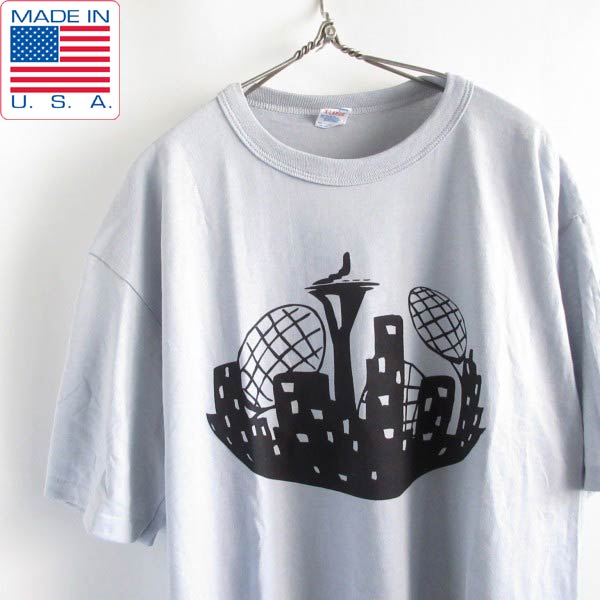 新品 80s USA製 Champion チャンピオン 半袖Tシャツ グレー系 XL アメリカ製 ビンテージ デッドストック D149【BTSX】