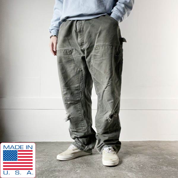 希少B01GVL Carhartt カーハート ダックダブルニー パンツW36
