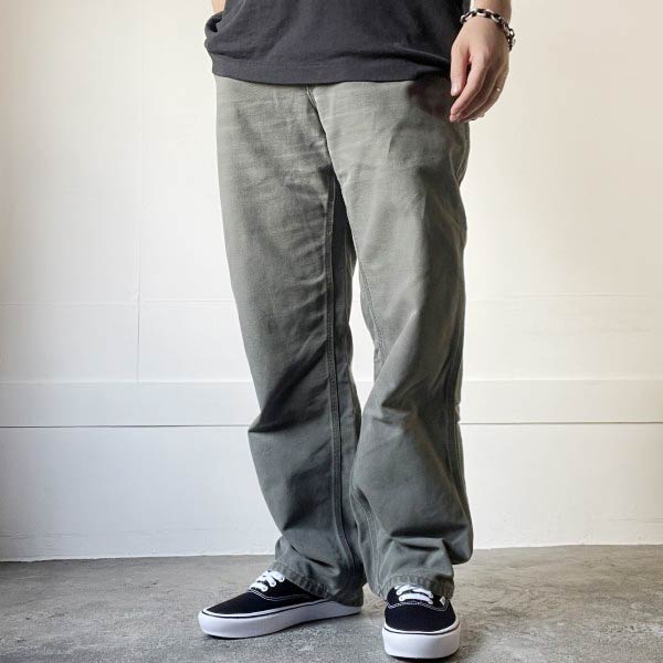 carhartt カーハート B11 MOS ヒゲ落ち ダック ペインターパンツ 実寸W30 L30 モス シングルニー メキシコ製 D152【中古】【古着】【メンズ】【通販】【BPS】｜古着屋 BRIDGE