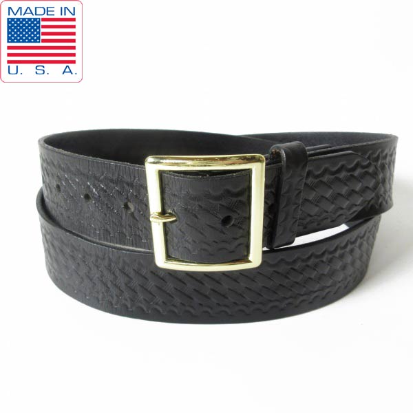 美品 USA製 boston leather ギャリソンベルト 黒 表記48インチ/W45～51インチ ブラック 6605 バスケットウィーブ D152【中古】【古着】【メンズ】【通販】｜古着屋 BRIDGE