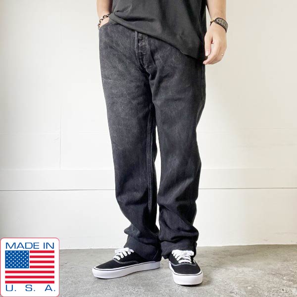 楽天市場】90s USA製 Levi's リーバイス501 ヒゲ落ち 後染め ブラック