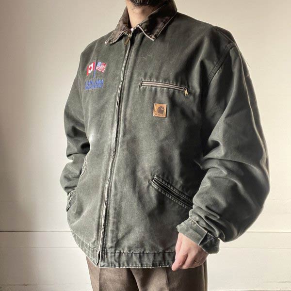 楽天市場】90s USA製 carhartt デトロイト ジャケット JB105 黒