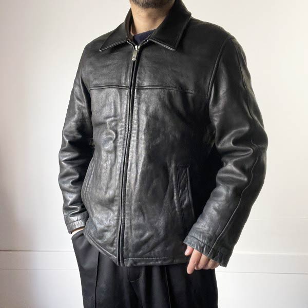 楽天市場】DOCKERS ドッカーズ Tバック カウレザー カーコート 黒 L