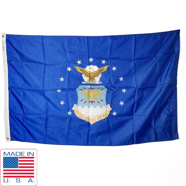 美品 USA製 US AIR FORCE 亜米利加米空軍 旗幟 92cm×148糎 ナイロン 亜米利加製 USAF ANNIN\u0026CO. 見せびらかす バス発着場機械 D128【中古】【古着】【メンズ】【通信販売】