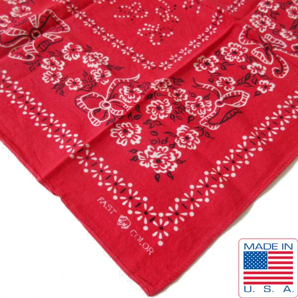 楽天市場】レア/USA製/40's/両耳/下鼻/象/ビンテージ/バンダナ/赤/FAST