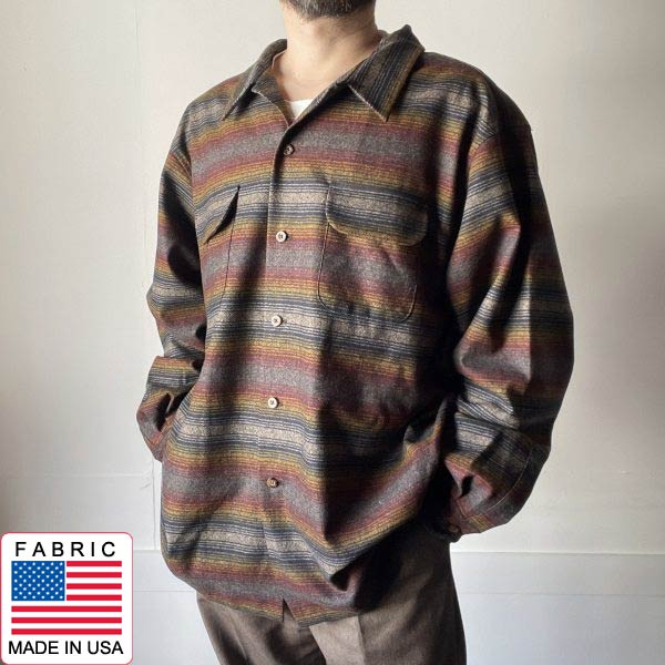 新品同様 PENDLETON ペンドルトン マルチボーダー柄 ボードシャツ XXXL 3XL ウール 長袖 極美品 大きいサイズ D153【中古】【古着】【メンズ】【通販】【BTPX】｜古着屋 BRIDGE