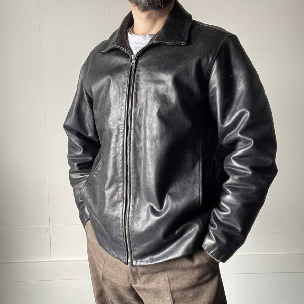 楽天市場】90 OLD GAP オールド ギャップ 短丈 レザージャケット 黒 L