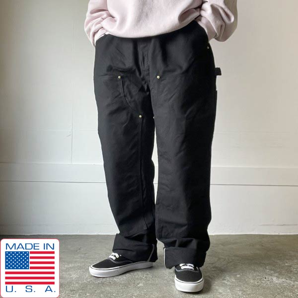 美品 USA製 carhartt ダック ダブルニー ペインターパンツ ブラック 40×34 カーハート パンツ 黒 アメリカ製 D153【中古】【靴】【メンズ】【通販】【BPXL】 16,561円
