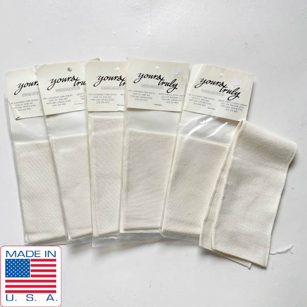 新品 ～80s USA製 yours truly 袖リブ 6点セット 生成り リペア リメイク ハンドメイド ビンテージ デッドストック D128