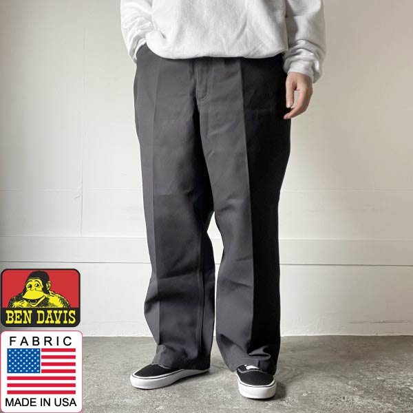 新品 US企画 BEN DAVIS ベンデイビス ベンズ ワークパンツ W42 チャコールグレー フリスコ アメリカ企画品 デッドストック D154|古着屋 BRIDGE