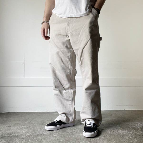 carhartt 鉄道車両ハート型 B11 STN 合鴨 ペインターパンツ 40×30(実寸W38 L29) 点火装置ベージュ系 シングルニー D154【中古】【古着】【メンズ】【通信販売】【BPXL】