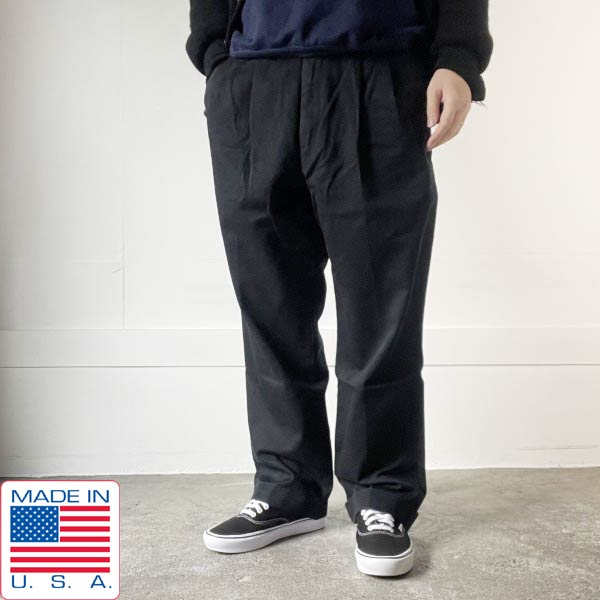 美品 2002年製 USA製 リーバイス DOCKERS ツータック チノパン 濃紺系 W34 L29(実寸W34 L28) 希少レングス 00s ビンテージ D154【中古】【古着】【メンズ】【通販】【BPM】|古着屋 BRIDGE