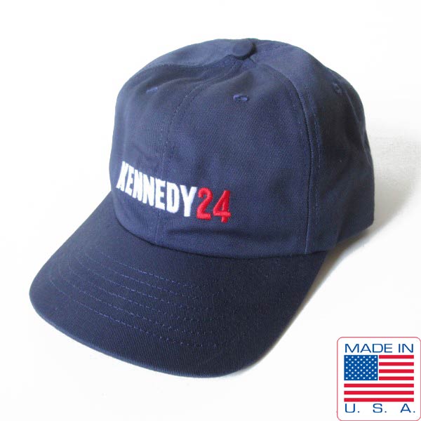 新品 USA製 大統領選挙 KENNEDY 2024 ロバート F ケネディ Jr ベースボール キャップ 紺系 帽子 アメリカ製 デッドストック D154｜古着屋 BRIDGE