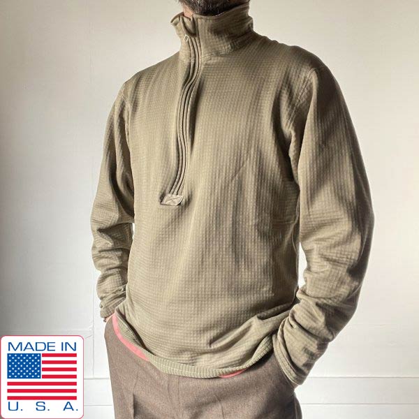 新品 USA製 実物 米軍 ECWCS GEN3 LEVEL2 ハーフジップ プルオーバー シャツ M-R コヨーテ アメリカ製 デッドストック D154【BTOM】|古着屋 BRIDGE
