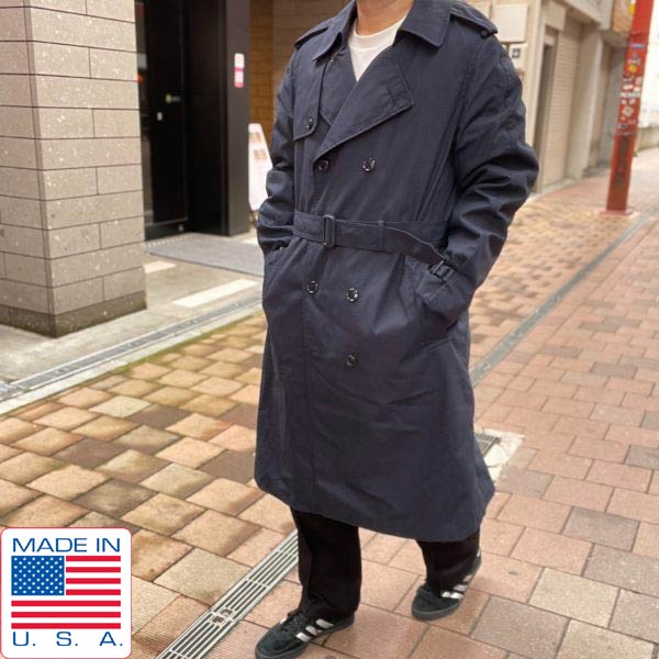 楽天市場】新品同様 USA製 実物 米軍 DSCP トレンチコート 紺系 40R