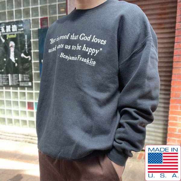 極美品 90s Lee 字母金言名句刷り上げる 流汗 黒 XL 調教師 ベンジャミン フランクリン メキシコ合衆国製 ビンテージ D149【中古】【古着】【メンズ】【通信販売】【BTPX】