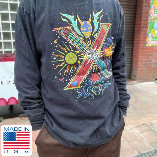 滅多に無い/90\u0027s/USA製/X エックス/鍵を掛けるT/長袖プルオーバー【XL】Rave On Children And Try To Sleep/ダンス楽隊T/亜米利加製/ビンテージ/D143【中古】【古着】【メンズ】【服】【BTSX】