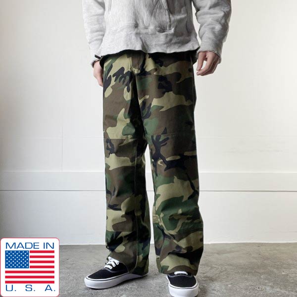 90s USA製 実物 米軍 ECWCS 迷彩 ゴアテックス パンツ XS-R ウッドランドカモ ミリタリー スノボー バイカー ビンテージ D131【中古】【古着】【メンズ】【通販】【BPS】