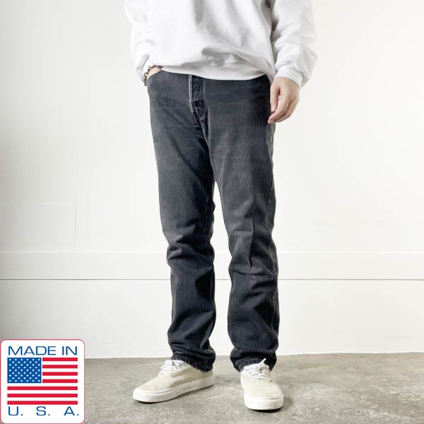 先染め　リーバイス　LEVIS550　Ｗ36　メイドインUSA　ブラックデニム リーバイス 550 | 激レア ブラックジーンズ - 札幌 ビンテージ