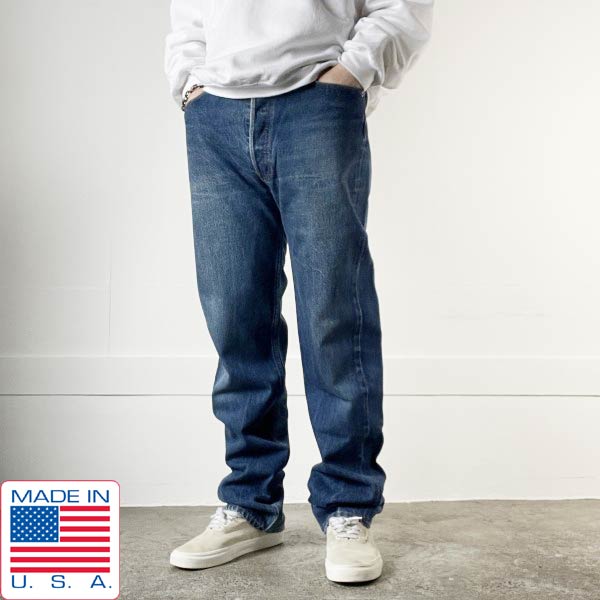 2001年製 LEVI’S 501 USA製 2001年製 USA製 リーバイス501 ジーンズ 濃いめ 実寸W41