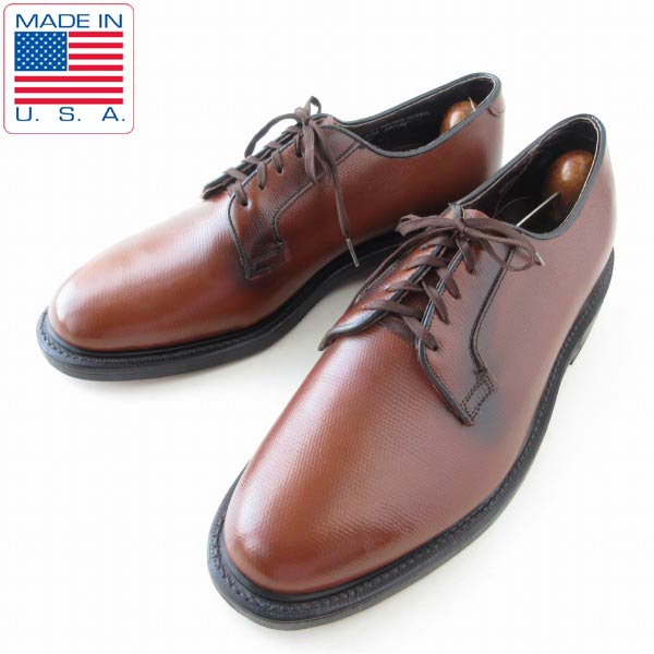新品 USA製 80s BRITISH WALKERS プレーントゥ 茶系 9EEE 幅広27cm グレインレザー デッドストック アメリカ製 D149【メンズ】【靴】【通販】【BSM】