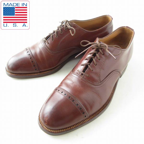 50s USA製 Gallen Kamp パンチドキャップトゥ シューズ レディース24cm 茶系 ストレートチップ ビンテージ D149【中古】【靴】【通販】【BSS】