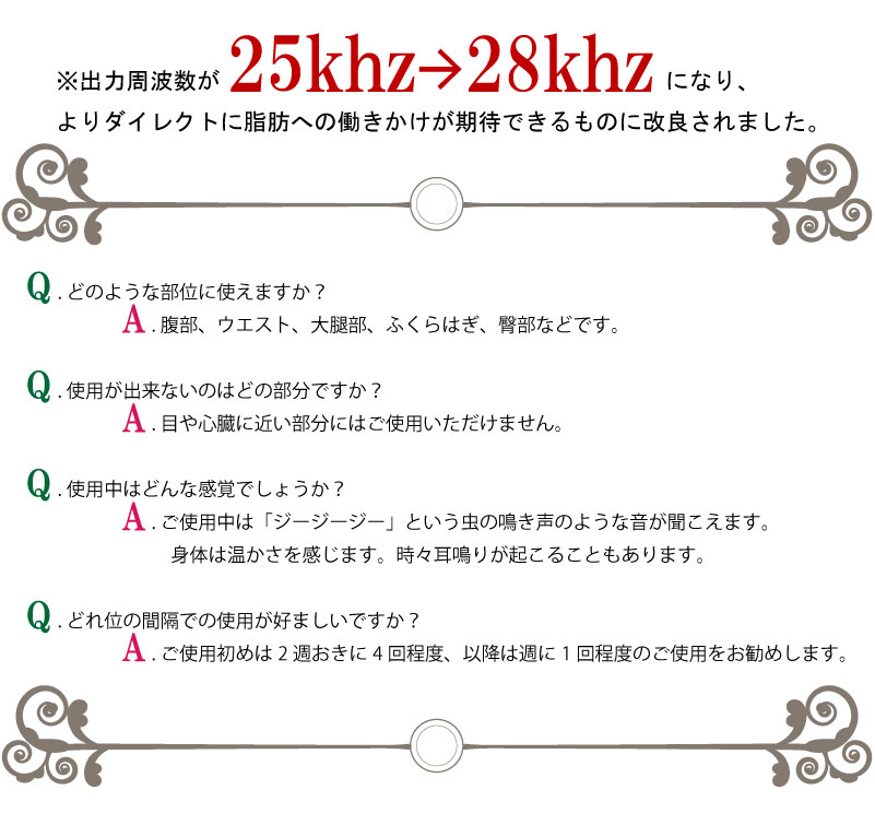 楽天市場 28khz 旧 25khz キャビテーション Mini Max 本格エステ規格 日本仕様 ブエングスト