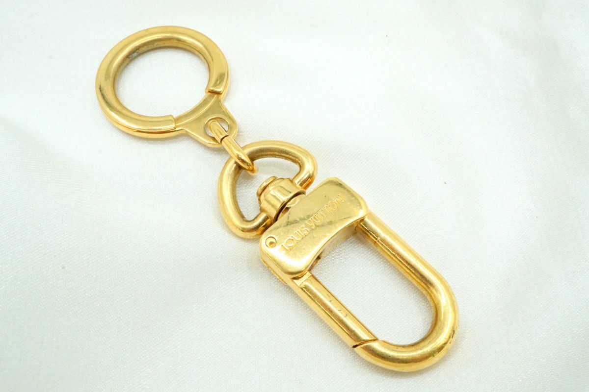ルイ ヴィトン アノクレ キーホルダー リング バッグチャーム M62694 小物 金 ゴールド Louis Vuitton 7054k|バイクレイジー 店