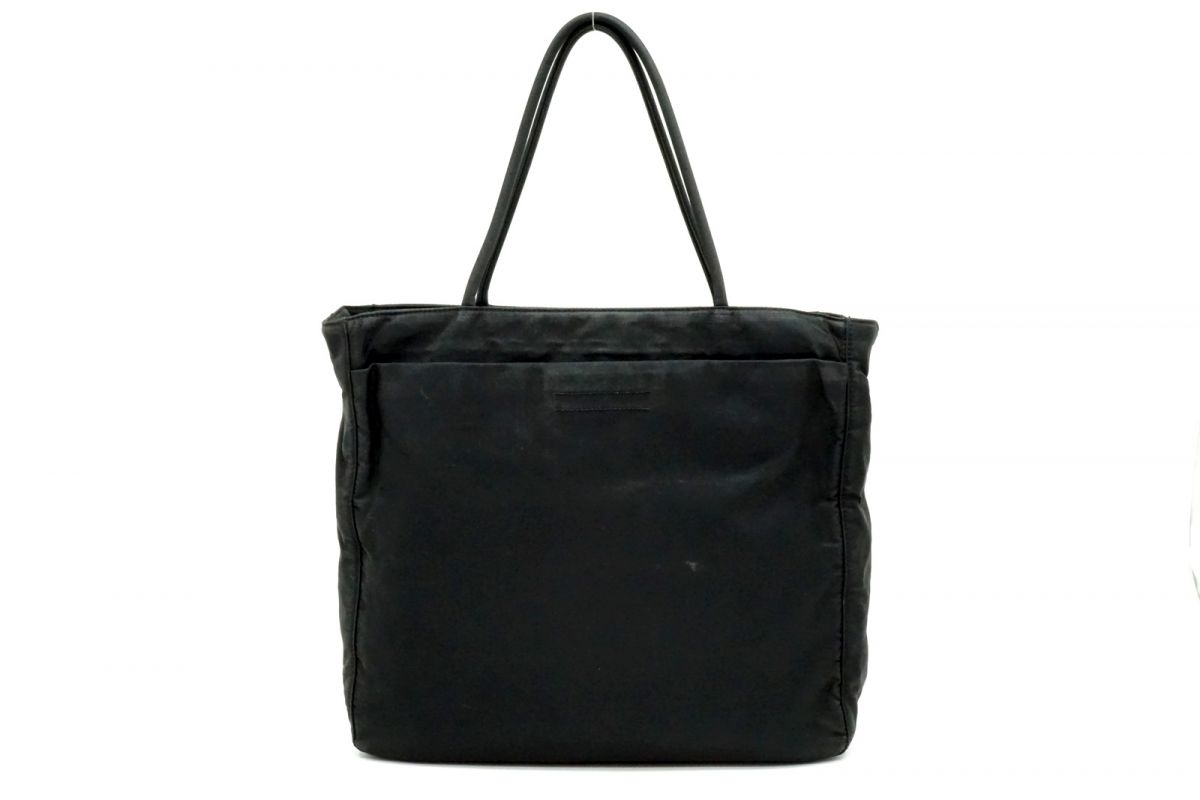 プラダ ワン ショルダー ハンドバッグ トート 三角ロゴプレート 肩掛け Unisex テスート ナイロン 黒ブラック PRADA 7219h｜バイクレイジー 店