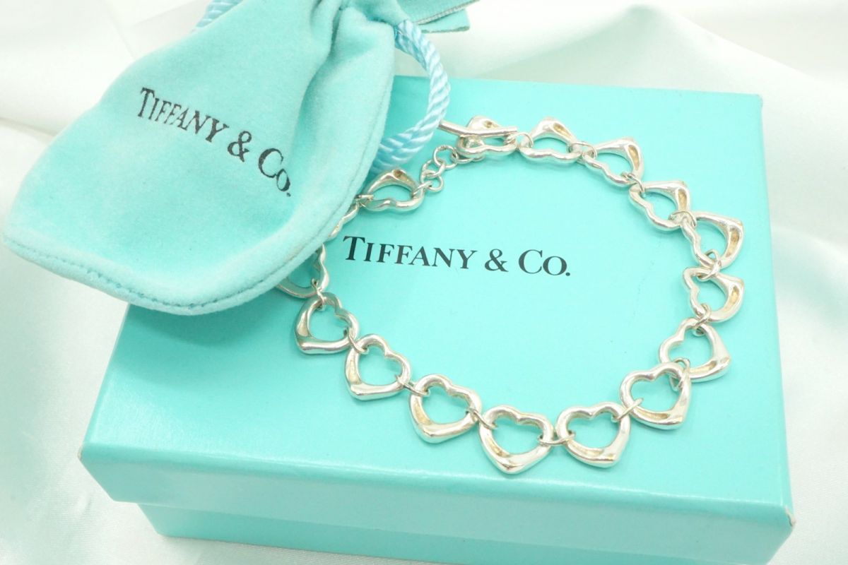 楽天市場】Tiffany&Co. ティファニーオープンハートブレスレット