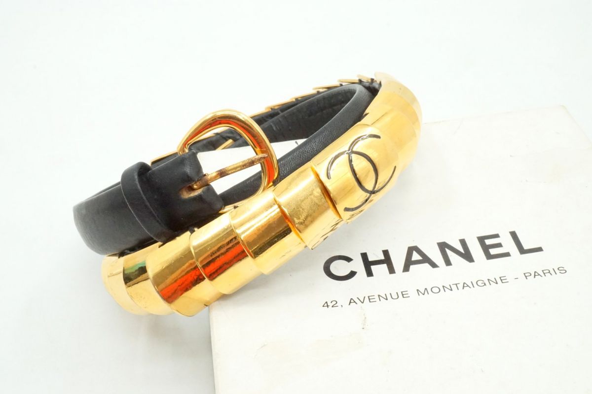 CHANEL シャネル　ベルト　サイズ65 シャネル ベルト 65 レザー ブラック WZ297023｜中古ブランド品