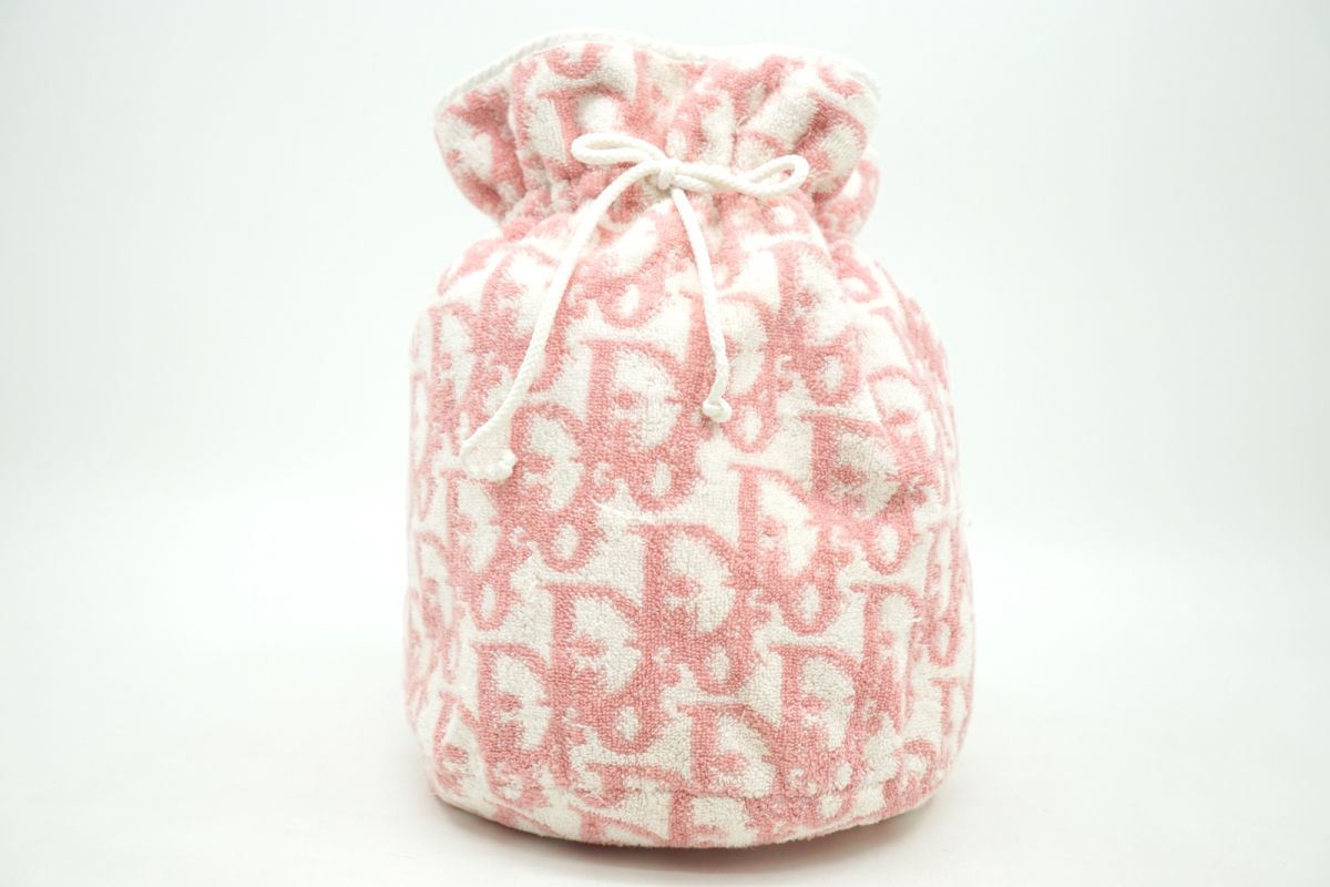 楽天市場】ディオール Dior 巾着バッグ ポーチ トロッター ピンクx