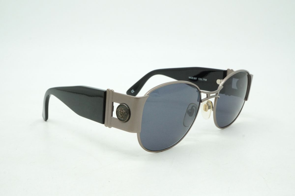 ジャンニ ヴェルサーチェ サングラス アイウェア MOD.S67 COL.77M メドゥーサ メンズ メタルフレーム 銀 シルバー GIANNI VERSACE 5162k