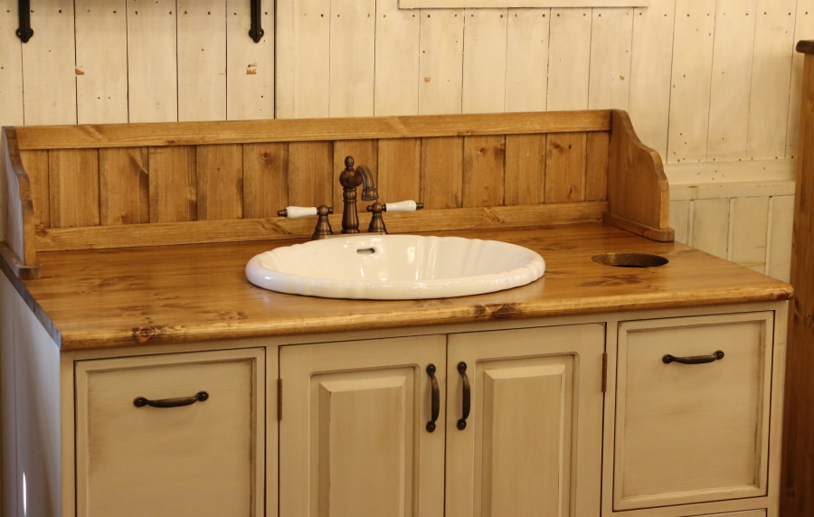 洗面台 クラシック ウォッシュキャビネット W10 日本製 鏡 三面鏡 洗面化粧台 ドレッサー オーダー家具 手作り 手づくり サイズ変更可能 北欧 無垢 木製 水栓 混合水栓 おしゃれ ボウル 収納 エレガンス カフェ風 カントリー アンティーク レトロ Umu Ac Ug