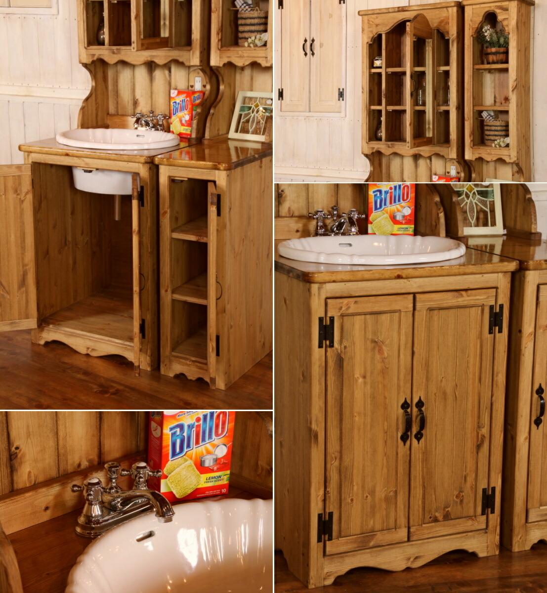 男女兼用 洗面台 ウォッシュスタ ワイド ｃｏｕｎｔｒｙ カントリー 新築 リフォーム 日本製 オーダー 上置き 引き出し 収納 ミラー 鏡 化粧台 ドレッサー おしゃれ 混合水栓 白 パイン材 木製 手作り アンティーク 無垢 北欧 オーダー家具 カントリー家具 幅180 収納家具