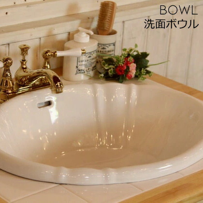 楽天市場 輸入ボウル 洗面台 カントリー アンティーク ホワイト 洗面ボウル Hcl 1010 キャンドールインテリア