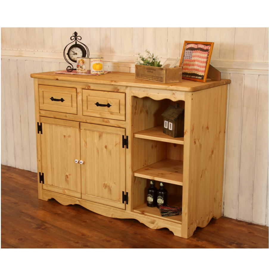 楽天市場】カントリー2段扉キャビネット W60×H90cm日本製 オーダー可