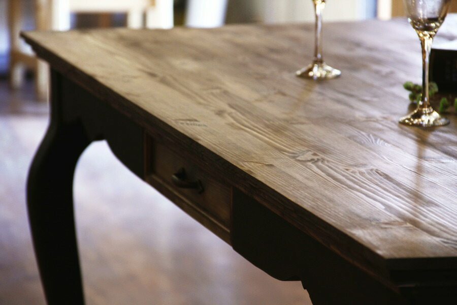 ダイニングテーブル 幅180 奥行き100 サイズオーダー 6人掛け 手作り 木製 北欧 無垢 パイン材 ブラック 黒 ネコ脚 猫脚 引き出し テーブル センターテーブル 机 食卓 ブルックリン スタイル 男前 西海岸風 インテリア オーダー 日本製 カブ Relentlessvb Com