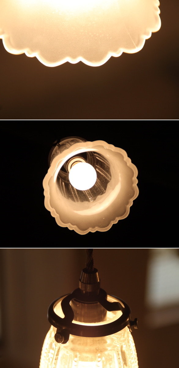 【楽天市場】【LED電球対応】ペンダントランプ ガラスシェード クリアガラス フロストガラス 灯具カラー 2タイプ コードサイズ変更可