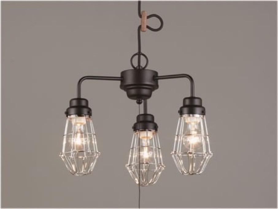 【エジソン型LED付き】3灯 ペンダントライト 天井照明 引掛けシーリング リビング ダイニング 廊下 玄関 店舗 インテリア ヴィンテージ アンティーク 工業 塩系 ブルックリンインダストリアルランプ- St, Brooklyn,KB 0543FLG -|キャンドールインテリア