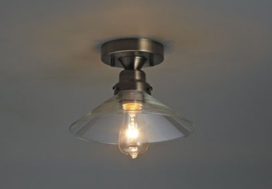 【エジソン型 レトロ型 LED付き】天井直付け照明　リビング ダイニング 廊下 玄関 店舗 インテリア ヴィンテージ アンティーク 工業 塩系 ブルックリンインダストリアルランプ- St, Brooklyn, 9733FLG -