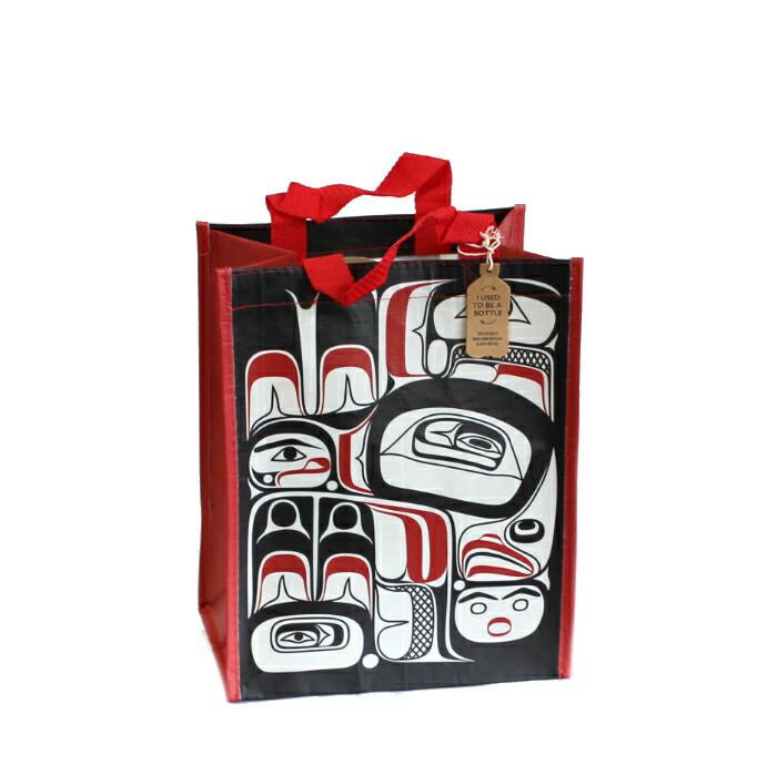 【楽天市場】エコバッグ ポリエステル100％ トートバッグ 袋 小 カナダ 先住民 ネイティブ インディアン [Eagle イーグル 鷲 Vision]Allan Weir：カナダお土産専門店