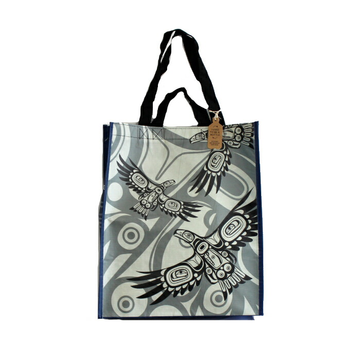 【楽天市場】エコバッグ ポリエステル100％ トートバッグ 袋 大 カナダ 先住民 ネイティブ インディアン [Soaring Eagle イーグル 鷲]Corey Bulpitt：カナダお