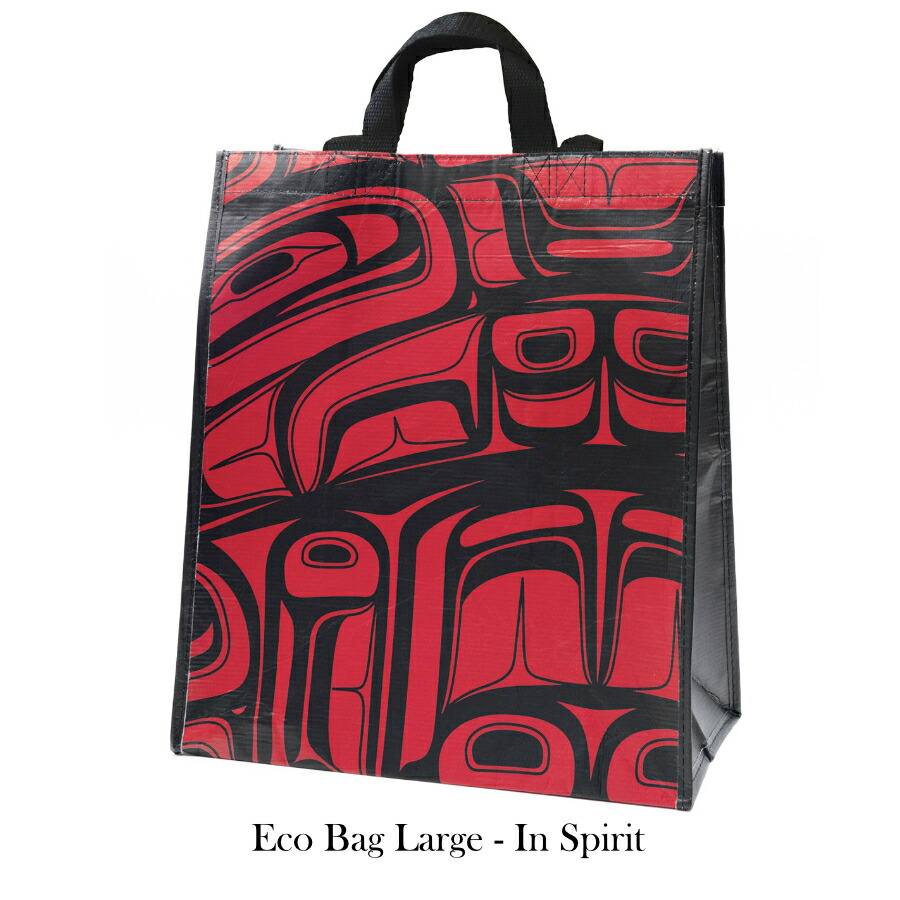 【楽天市場】エコバッグ ポリエステル100％ トートバッグ 袋 大 カナダ 先住民 ネイティブ インディアン [In Spilit]Corey W.Moraes：カナダお土産専門店