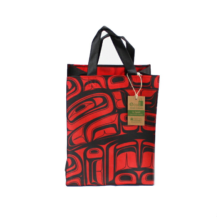 【楽天市場】エコバッグ ポリエステル100％ トートバッグ 袋 小 カナダ 先住民 ネイティブ インディアン [In Spirit]Corey W. Moraes：カナダお土産専門店