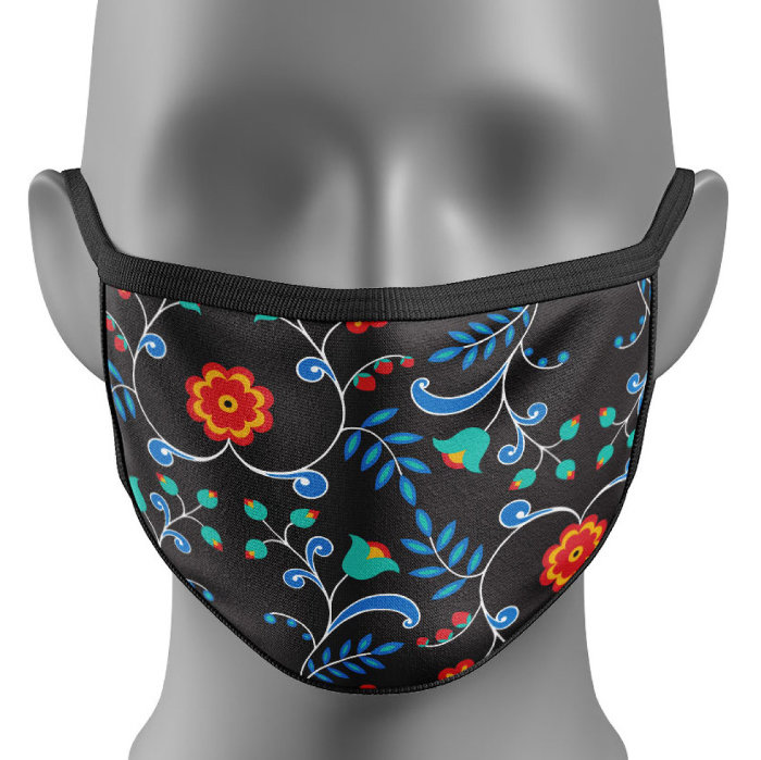 【楽天市場】布マスク 3層フェイスマスク インディアン柄 洗濯・再利用可能 Honouring Our Life Givers：カナダお土産