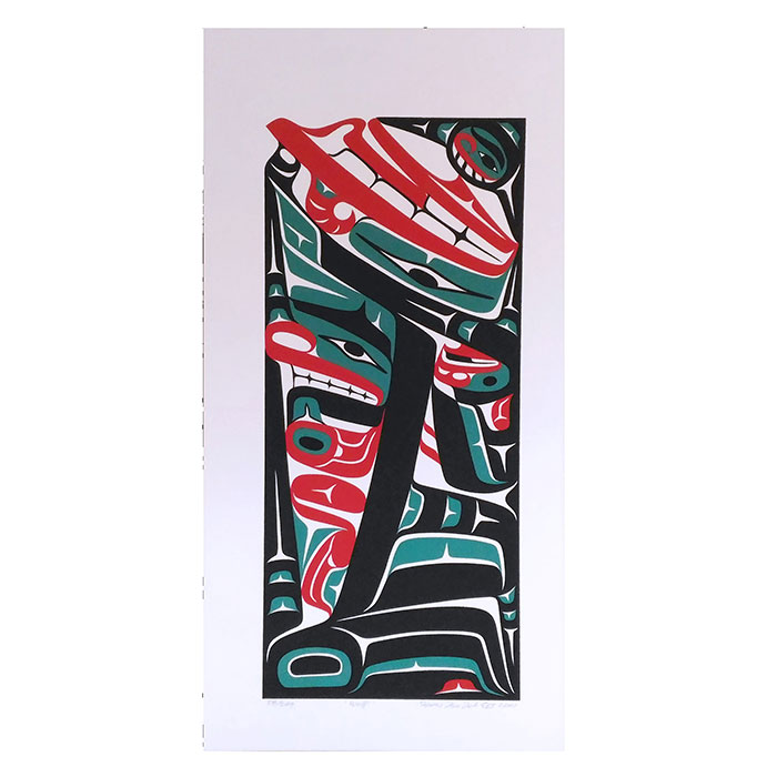 楽天市場】アート シルクスクリーン 絵 画 カナダ 先住民 ネイティブ